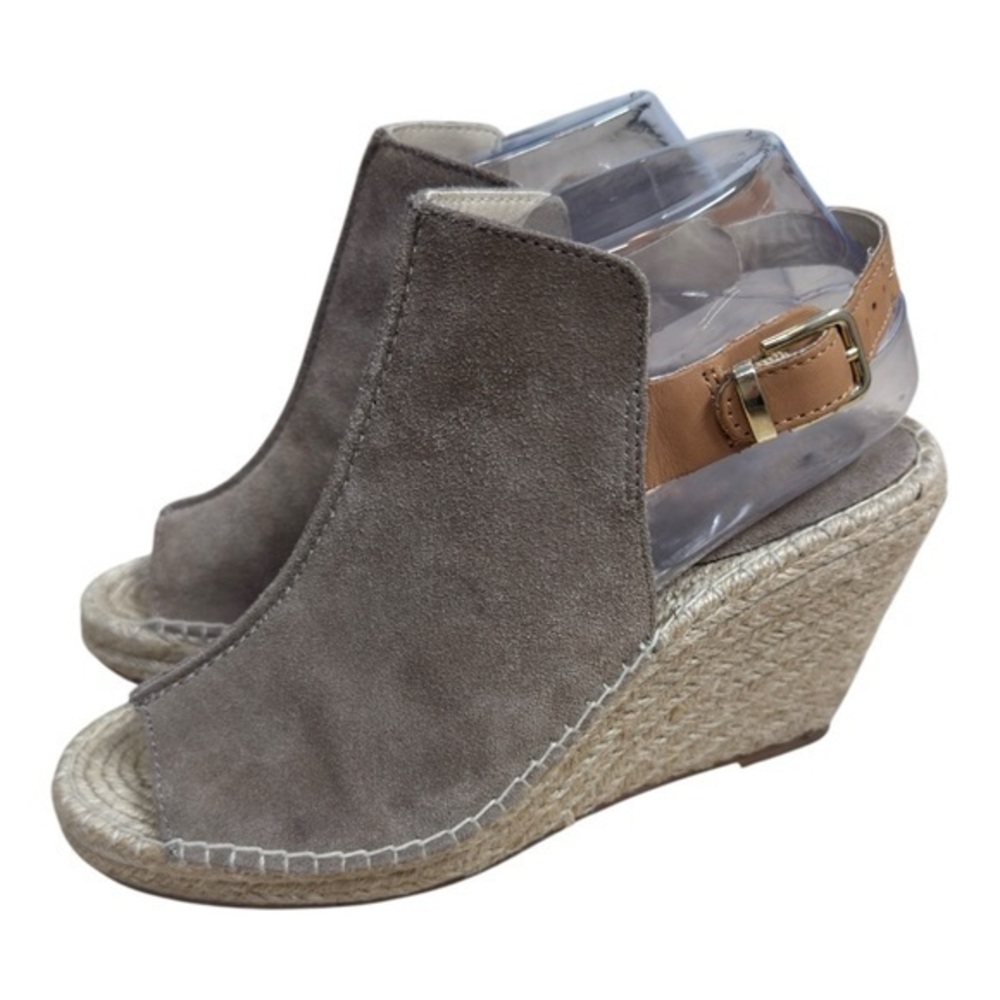 Seychelles Charismatic Taupe Suede Espadrille Wedge Sandals Women’s Size 9
